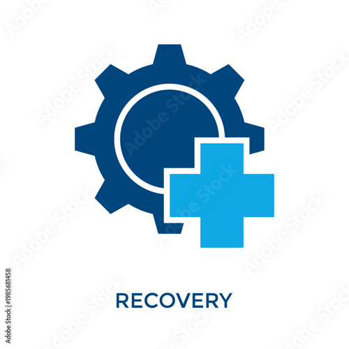 Recovery Icon Dual Tone Style. Vector Illustration For Graphic Design
