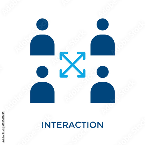 Interaction Icon Dual Tone Style. Vector Illustration For Graphic Design
