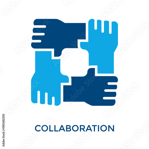 Collaboration Icon Dual Tone Style. Vector Illustration For Graphic Design