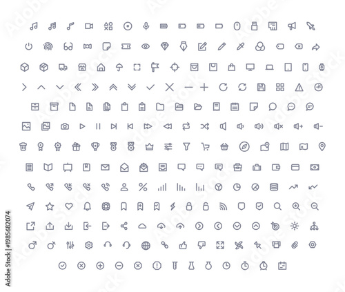 Massive Set Of Minimalist Line Icons