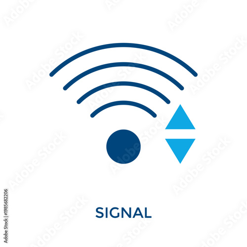 Signal Icon Dual Tone Style. Vector Illustration For Graphic Design