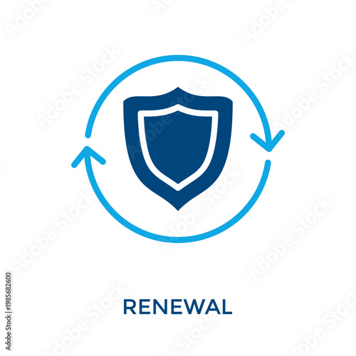 Renewal Icon Dual Tone Style. Vector Illustration For Graphic Design
