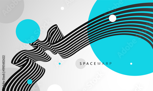 Abstract background with curve lines in 3D perspective, dynamic stripes tape looks like road, journey trip wallpaper, futuristic dynamic expanse theme.