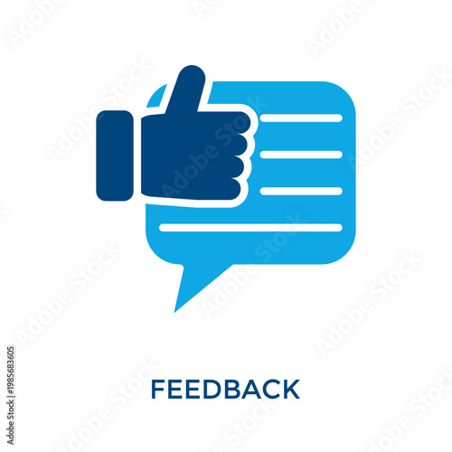 Feedback Icon Dual Tone Style. Vector Illustration For Graphic Design