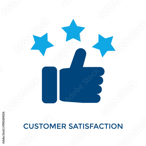 Customer Satisfaction Icon Dual Tone Style. Vector Illustration For Graphic Design