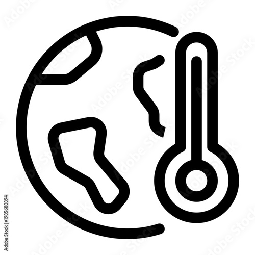 Global Warming Temperature Climate Change Icon