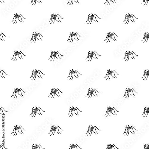 Mosquito insect seamless pattern illustrating summer disease transmission