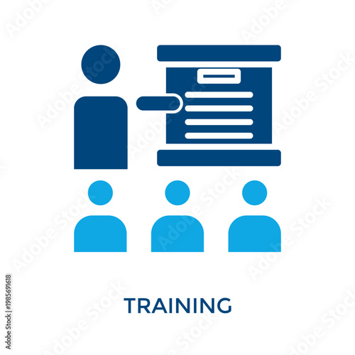 Training Icon Dual Tone Style. Vector Illustration For Graphic Design