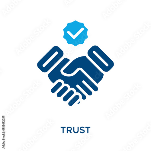 Trust Icon Dual Tone Style. Vector Illustration For Graphic Design