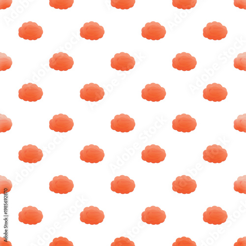 Fotografi Orange stylized pickled ginger slices creating a repeating seamless food pattern