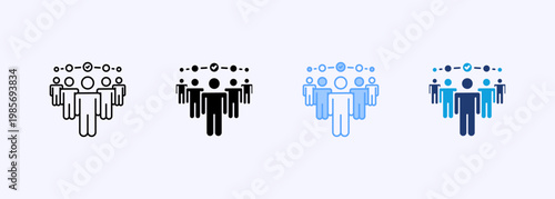 Organization Icon Set Multistyle Various Collection Element For Design