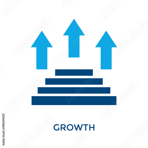 Growth Icon Dual Tone Style. Vector Illustration For Graphic Design