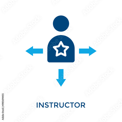 Instructor Icon Dual Tone Style. Vector Illustration For Graphic Design