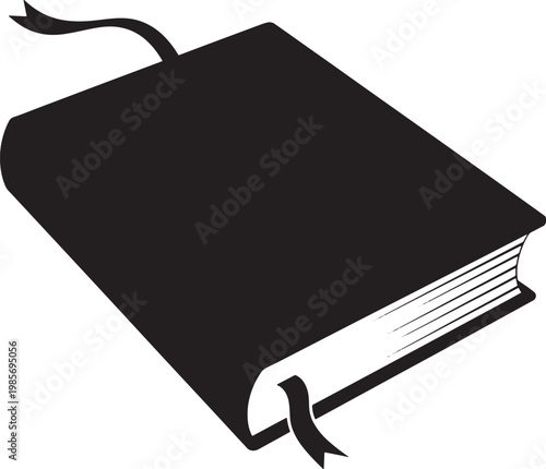 Closed hardcover book with bookmarks  educational material
