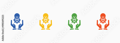 Initiative Icon Set Color Multiple Style Collection Element For Design