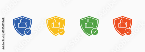 Reliability Icon Set Color Multiple Style Collection Element For Design