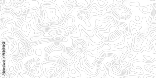 Topographic map background geographic line map with elevation assignments. Modern design with White background with topographic wavy pattern design.paper texture Imitation of a geographical map shade 