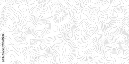 Topographic map background geographic line map with elevation assignments. Modern design with White background with topographic wavy pattern design.paper texture Imitation of a geographical map shades