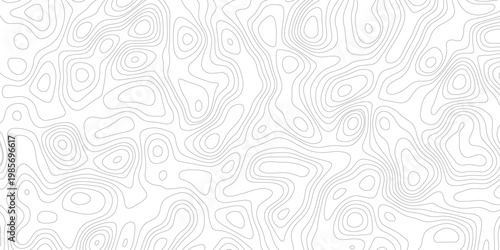 Topographic map background geographic line map with elevation assignments. Modern design with White background with topographic wavy pattern design.paper texture Imitation of a geographical map shades