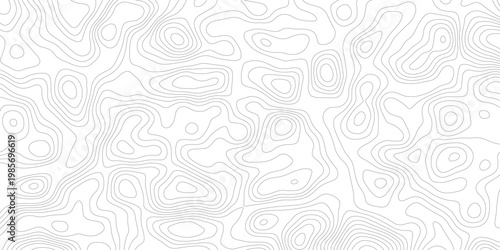 Topographic map background geographic line map with elevation assignments. Modern design with White background with topographic wavy pattern design.paper texture Imitation of a geographical map shades