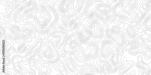 Topographic map background geographic line map with elevation assignments. Modern design with White background with topographic wavy pattern design.paper texture Imitation of a geographical map shade 