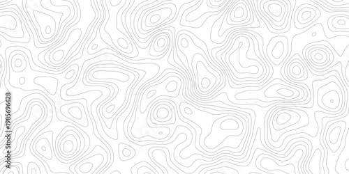 Topographic map background geographic line map with elevation assignments. Modern design with White background with topographic wavy pattern design.paper texture Imitation of a geographical map shade 
