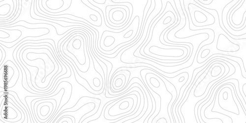 Topographic map background geographic line map with elevation assignments. Modern design with White background with topographic wavy pattern design.paper texture Imitation of a geographical map shade 