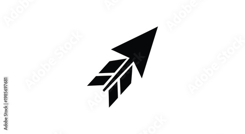 A striking black geometric design resembling an arrow pointing upwards creating a bold silhouette high quality professional detailed Free Download A striking black geometric design resembling an arrow pointing upwards creating a bold silhouette high quality professional detailed - GFXLoad