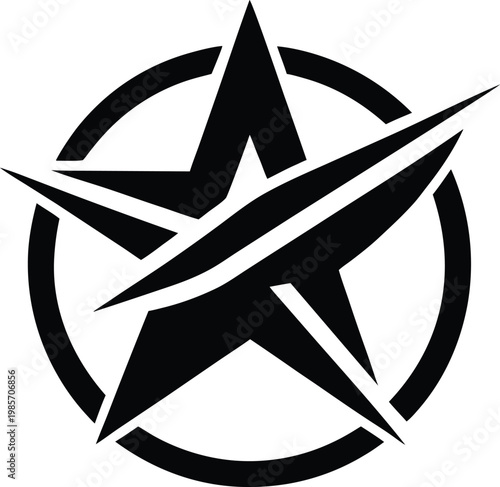 The intricate design of a pentagram enclosed within a circular boundary Vector, illustration