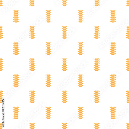 Seamless pattern featuring human vertebral columns on a white background
