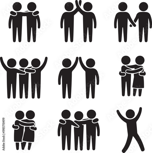 Friend Friendship Relationship Teammate Teamwork Icon Pictogram