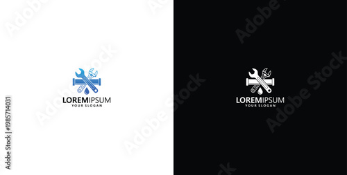 vector design logo for plumbing services and repairs