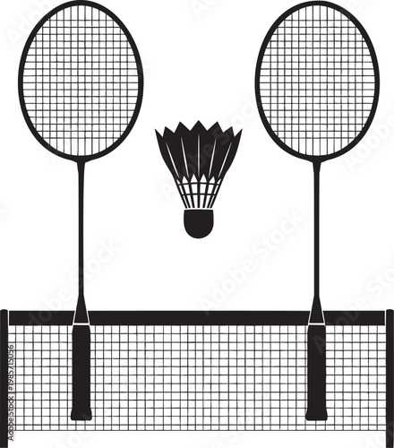 Badminton rackets shuttlecock and net badminton shuttlecock equipment recreation competition