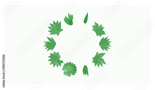 Geometric filled agave icon set with desert succulent and botanical plant symbols for eco design systems