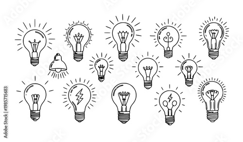 Hand drawn cupcake birthday candle icon collection with festive bakery dessert symbols in editable stroke style