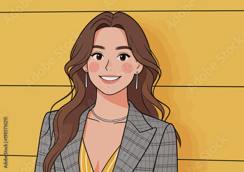 Stylish Professional Woman Illustration Very good content.