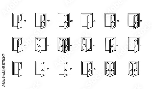 Minimal poker chip outline icon set with editable stroke casino token symbols for gaming and betting design