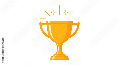 Golden Trophy Cup Award Symbol.