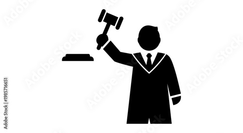 Judge with a gavel icon.