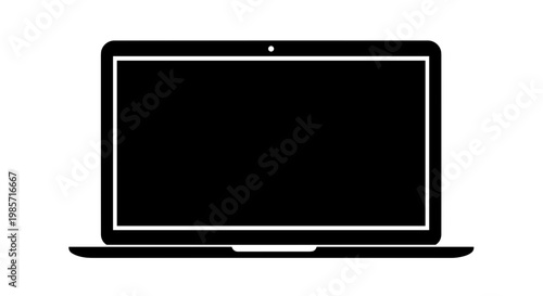 Laptop computer in black color.