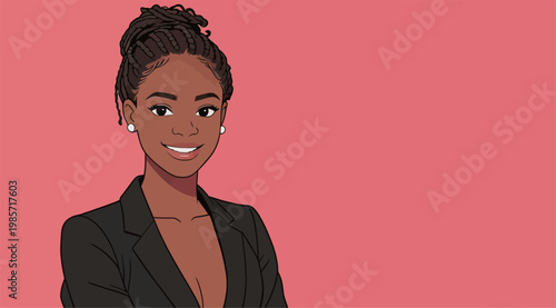 Confident African American Woman in Formal Attire