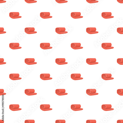Red rolled towels creating a repeating decorative background
