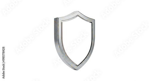 Silver Shield with Gold Flecks