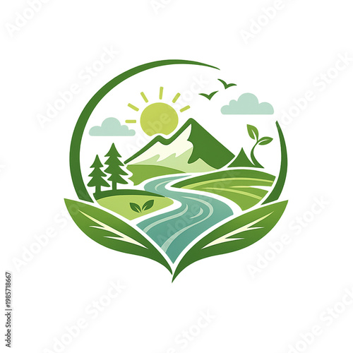 naturally serene logo design, serene logo concept, minimalist nature logo, calm branding design, organic logo style, peaceful brand identity, eco friendly logo, natural aesthetics logo, soft green ton