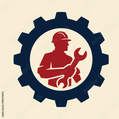 Labour Day Vector Illustration Set – Minimal Solid Style Workers Icons, Tools, and Celebration Elements