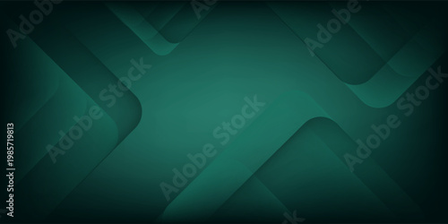 Modern abstract luxury banner, abstract green and black polygon elegant background