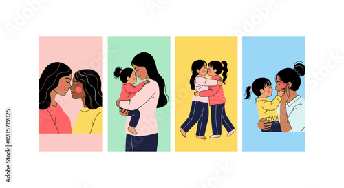 Four diverse women in casual attire sitting together, smiling and socializing clothing