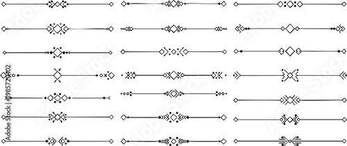 Ethnic pattern dividers for page decor and cards.