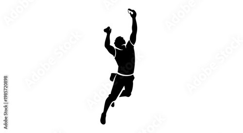 Man jumping in the air.