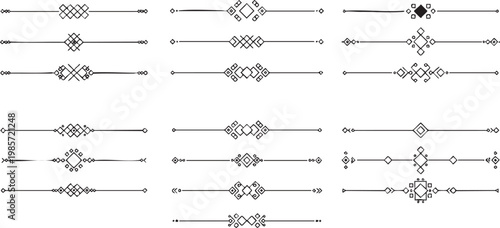 Minimalist geometric line dividers in boho style.